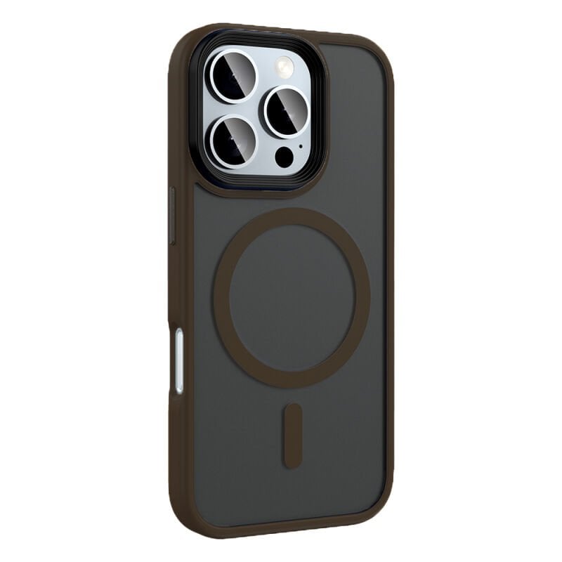 Apple iPhone 16 Pro Kılıf Mat Arka Yüzey Wireless Şarj Özellikli  Flet Magsafe Kapak