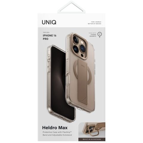 Uniq iPhone 16 Pro Heldro Max Magsafe Standlı Kapak