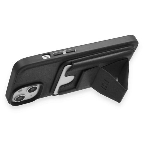 HDD iPhone 15 Kılıf HD Deri Luxury Magnet Kartvizitli Kapak