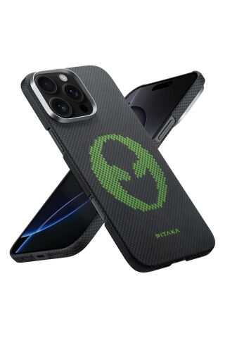 PİTAKA Tactile Woven iPhone 16 Pro Max MagSafe Uyumlu Kılıf Alien