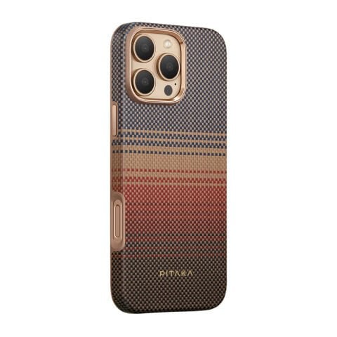 PİTAKA Military-Grade iPhone 16 Pro Max MagSafe Uyumlu Aramid Fiber Kılıf Sunset