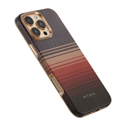 PİTAKA Military-Grade iPhone 16 Pro Max MagSafe Uyumlu Aramid Fiber Kılıf Sunset