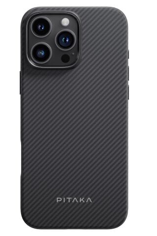 PİTAKA Classic Military-Grade iPhone 16 Pro MagSafe Uyumlu Aramid Fiber Kılıf Siyah