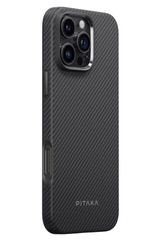 PİTAKA Classic Military-Grade iPhone 16 Pro MagSafe Uyumlu Aramid Fiber Kılıf Siyah