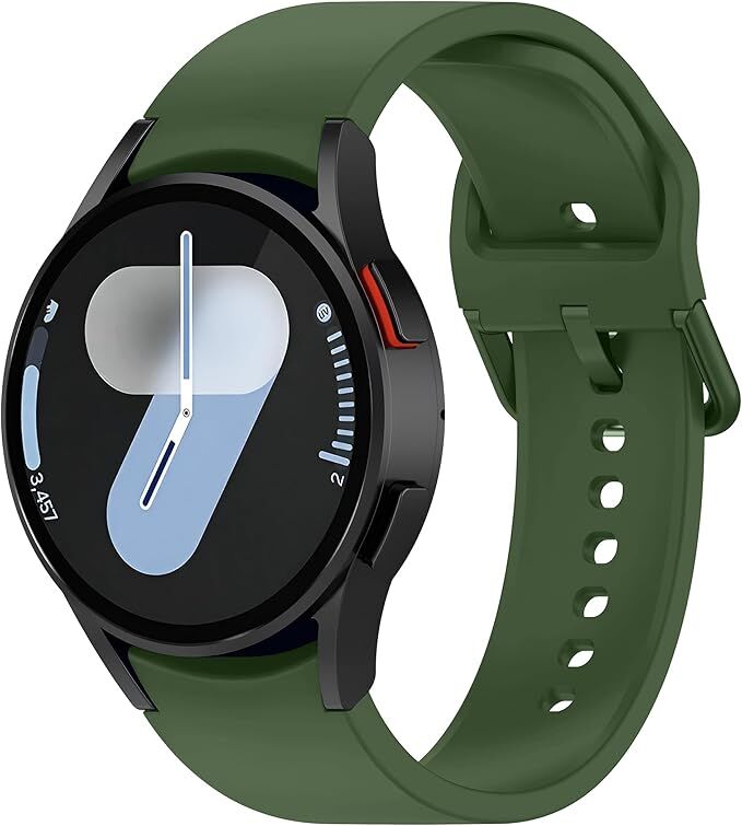 Samsung Ve Huawei Kavisli Tam Uyumlu 20 Mm Spor Silikon Düz Tasarım Kordon Yeşil