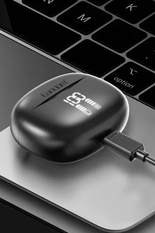 Earldom TWS36 Aktif Gürültü Engelleyici Özellikli Bluetooth 5.3 Kablosuz Airpods Kulaklık - Siyah