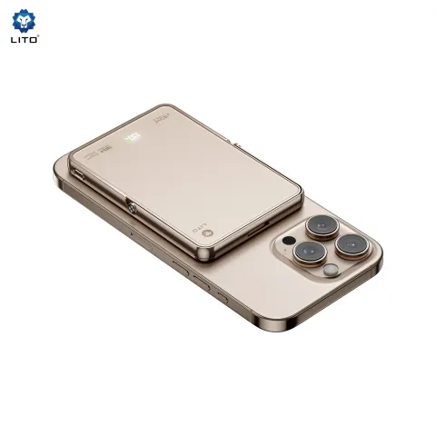 LITO LP03 15W Ultra AI 5’i 1 Arada 5000 Mah Manyetik Power Bank ÇÖL TİTANYUM