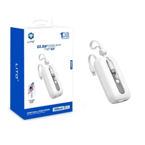 LITO LP06 22.5W 10000mAh Kablolu Power Bank