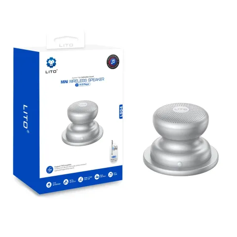 LITO-Mini Magsafe Bluetooth Hoparlör LS04, Gümüş MAVİ