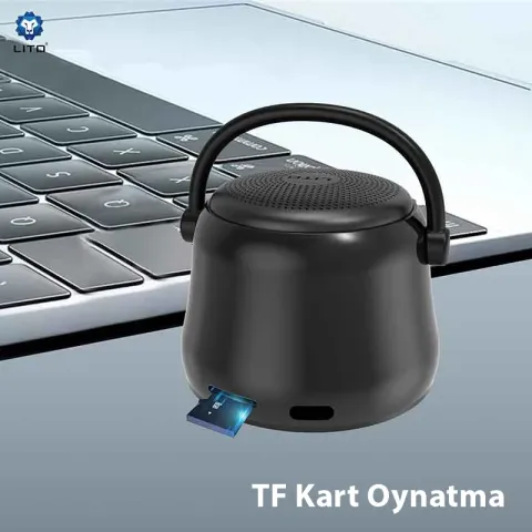 LITO Mini Bluetooth Hoparlör LS03, Gun Metal SİYAH