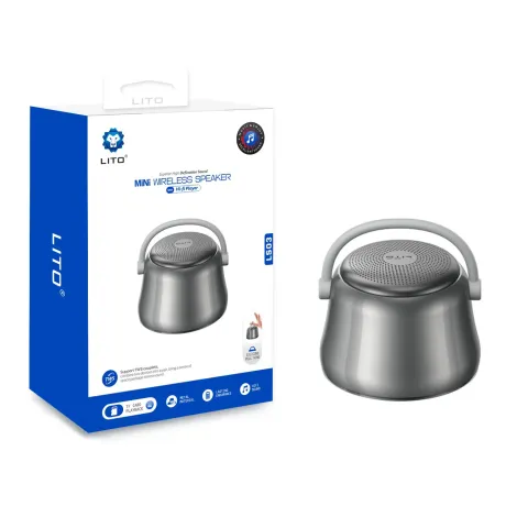 LITO Mini Bluetooth Hoparlör LS03, Gun Metal SİYAH