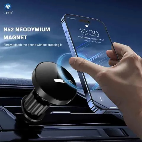 LITO LT-W05 Mıknatıslı 360 Derece Dönebilen Manyetik Araç Telefonu Tutucusu