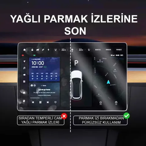 Tesla Model 3/Y Ekran Koruyucu, Tesla M+ 0.3mm 2.5D