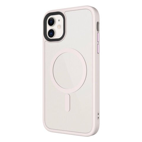 Apple iPhone 13-14 Kılıf Mat Arka Yüzey Wireless Şarj Özellikli Flet Magsafe Kapak mavi