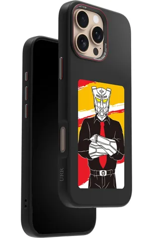 URR iPhone 16 Pro - 16 Pro Max NFC Smart Case Akıllı Kapak - Siyah