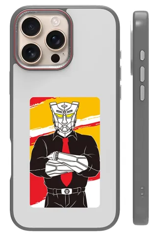 URR iPhone 16 Pro - 16 Pro Max NFC Smart Case Akıllı Kapak - Titan Gri