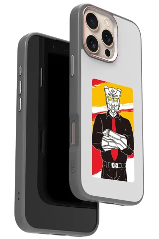 URR iPhone 16 Pro - 16 Pro Max NFC Smart Case Akıllı Kapak - Titan Gri