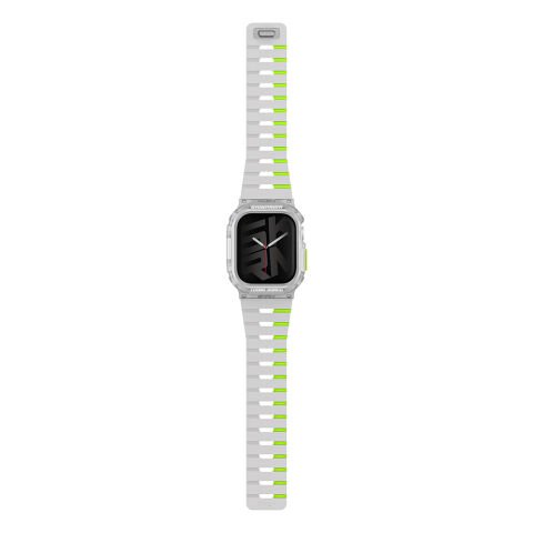 Apple Watch 10 42mm Skinarma Nightglow Atom TPU Kasa Koruyucu + Gemini Silikon Kordon