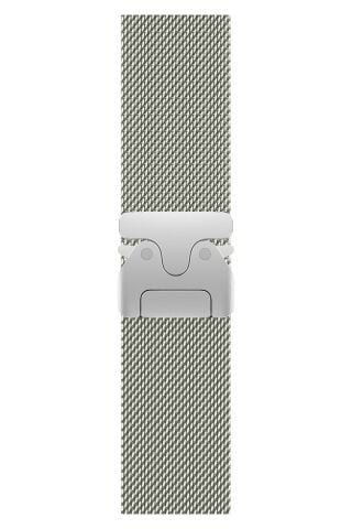 Apple Watch Ultra Uyumlu İnce Örgü Milano Loop - Gümüş Gri