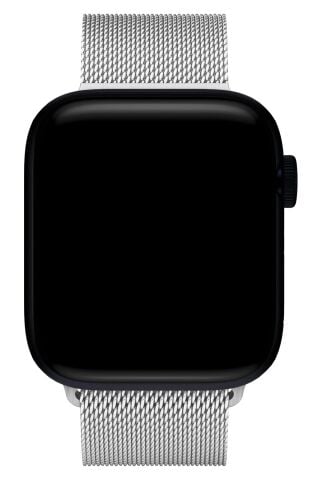 Apple Watch Ultra Uyumlu İnce Örgü Milano Loop - Gümüş Gri