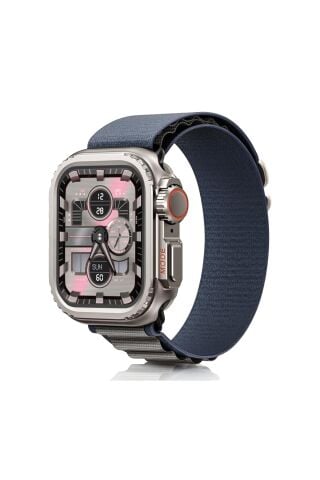 Apple Watch Ultra Dönüştürücü Bumper Çelik Kasa Koruyucu starlight 46