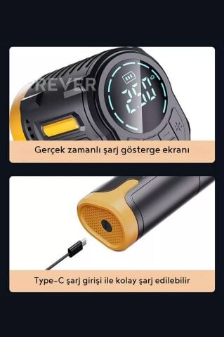 A6600 Şarjlı 3600 mAh Oto Araç Hava Kompresörü / Motosiklet / Scooter / Bisiklet Araç Lastik Pompası