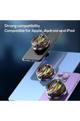Telefon Tablet Soğutucu Fan 15w Power Radyatörlü Magsafe/manyetik Ve Klipsli Parmaklık Eldiven