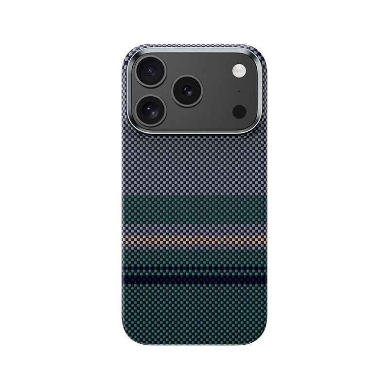 Apple iPhone 17 Pro Max Kılıf M-safe Şarj Özellikli Karbon Fiber Tasarımlı Benks Aurora ArmorPro Kevlar Kapak