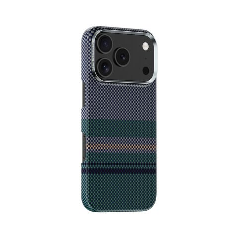 Apple iPhone 17 Pro Max Kılıf M-safe Şarj Özellikli Karbon Fiber Tasarımlı Benks Aurora ArmorPro Kevlar Kapak