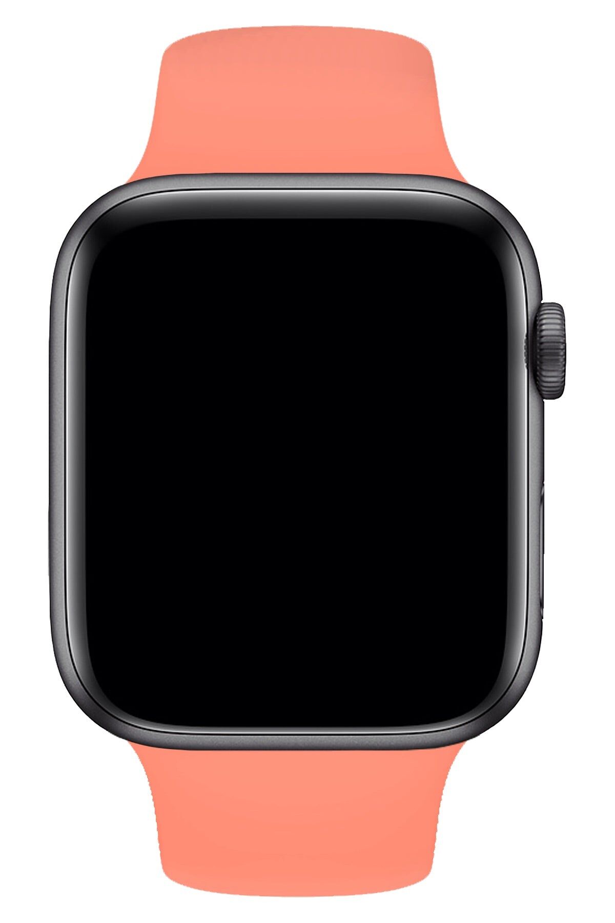 Apple Watch Uyumlu Silikon Spor Kordon Pudra Turuncu