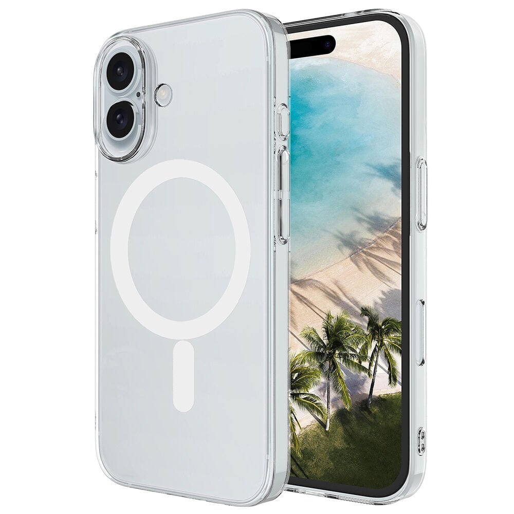 Apple iPhone 17 Kılıf Sararmaz M-safe Şarj Özellikli Şeffaf Kamera Çerçeveli Porto Kapak