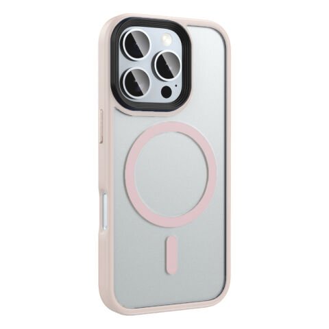 Apple iPhone 16 Pro Kılıf Mat Arka Yüzey Wireless Şarj Özellikli  Flet Magsafe Kapak siyah