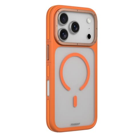 Apple iPhone 17 Pro Kılıf M-safe Şarj Özellikli Youngkit Rock Sand Serisi Kapak 17 Pro Max