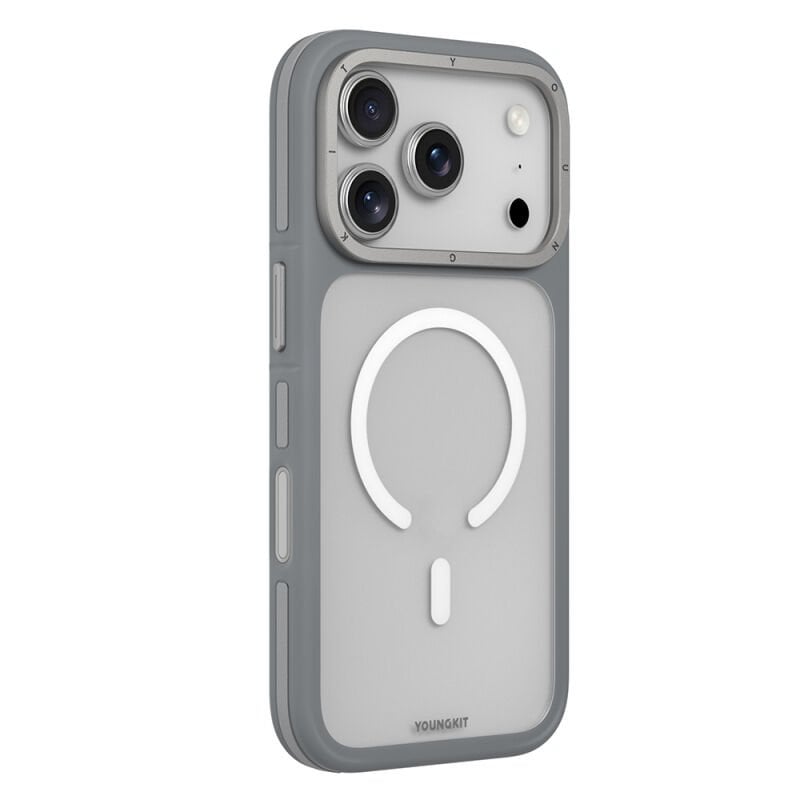 Apple iPhone 17 Pro Kılıf M-safe Şarj Özellikli Youngkit Rock Sand Serisi Kapak 17 Pro Max