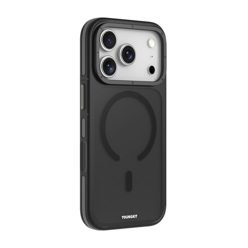Apple iPhone 17 Pro Kılıf M-safe Şarj Özellikli Youngkit Rock Sand Serisi Kapak 17 Pro Max
