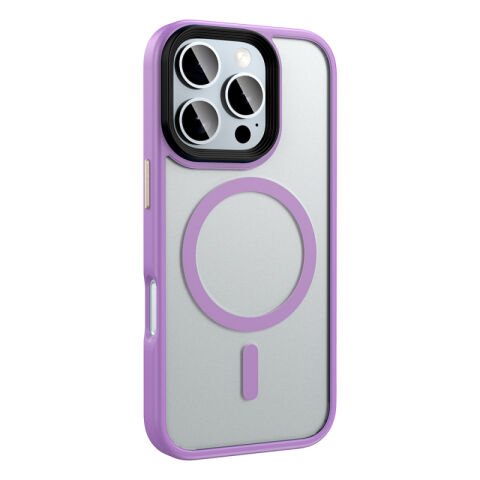Apple iPhone 16 Pro Max Kılıf Mat Arka Yüzey Wireless Şarj Özellikli Flet Magsafe Kapak rose gold
