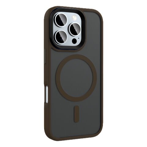 Apple iPhone 16 Pro Max Kılıf Mat Arka Yüzey Wireless Şarj Özellikli Flet Magsafe Kapak rose gold