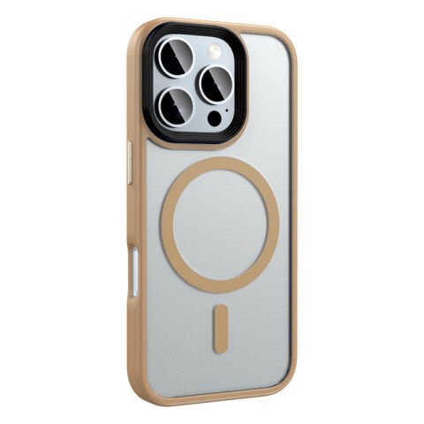 Apple iPhone 16 Pro Max Kılıf Mat Arka Yüzey Wireless Şarj Özellikli Flet Magsafe Kapak rose gold