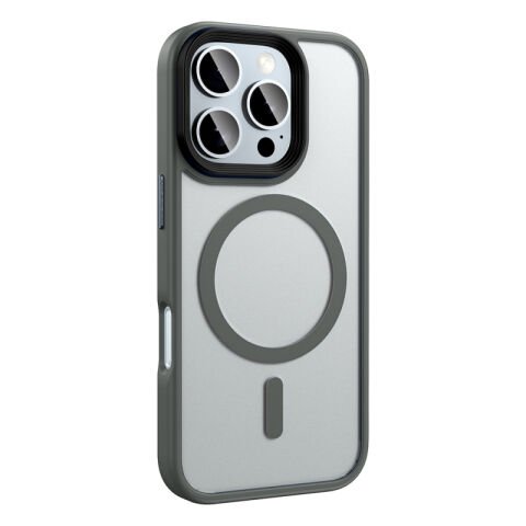 Apple iPhone 16 Pro Max Kılıf Mat Arka Yüzey Wireless Şarj Özellikli Flet Magsafe Kapak rose gold