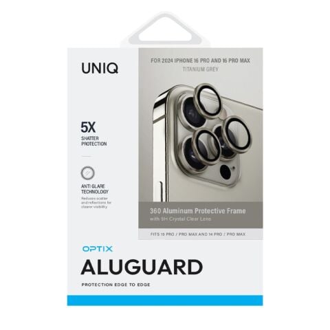 Unıq Alüminyum Kamera Koruyucu Lens  - Tıtanıum Grey