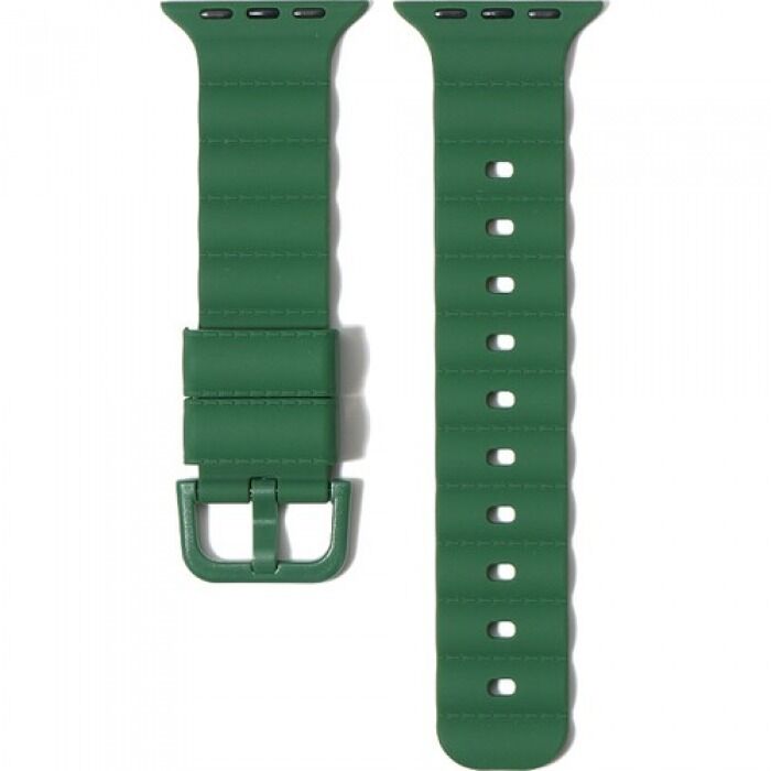 Apple Watch Uyumlu Puffer Silikon Kordon Yeşil