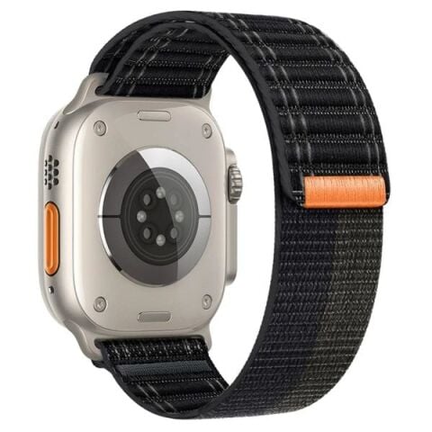 Apple Watch Uyumlu Bakla Hasır Cırt Dokuma Kordon Mavi