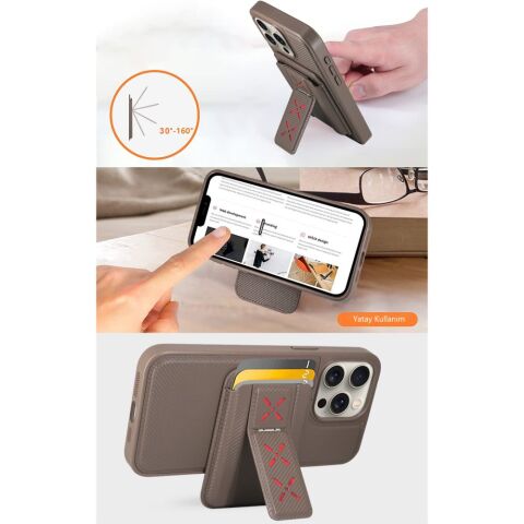 HDD iPhone 11 HBC-258 Hamburg Magnet Kartvizitli Standlı Kapak siyah