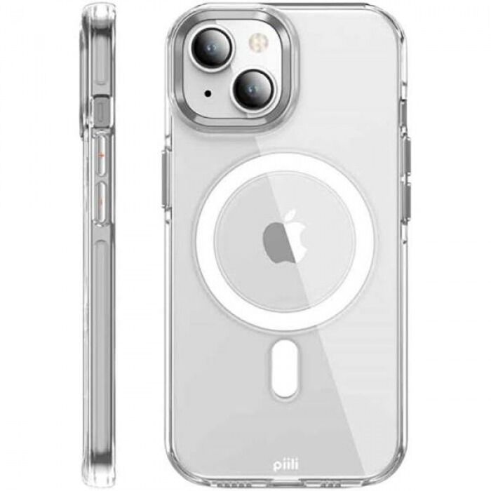 Piili Iphone 15 Magsafe Uyumlu Crystal Şeffaf Sararmayan Plastik Kılıf