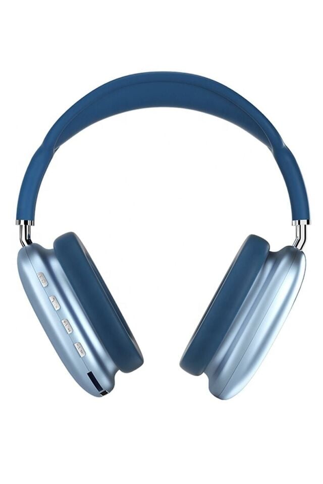 P9 Max Kablosuz 5.0 Mikrofonlu Bluetooth Kulak Üstü Kulaklık Mavi