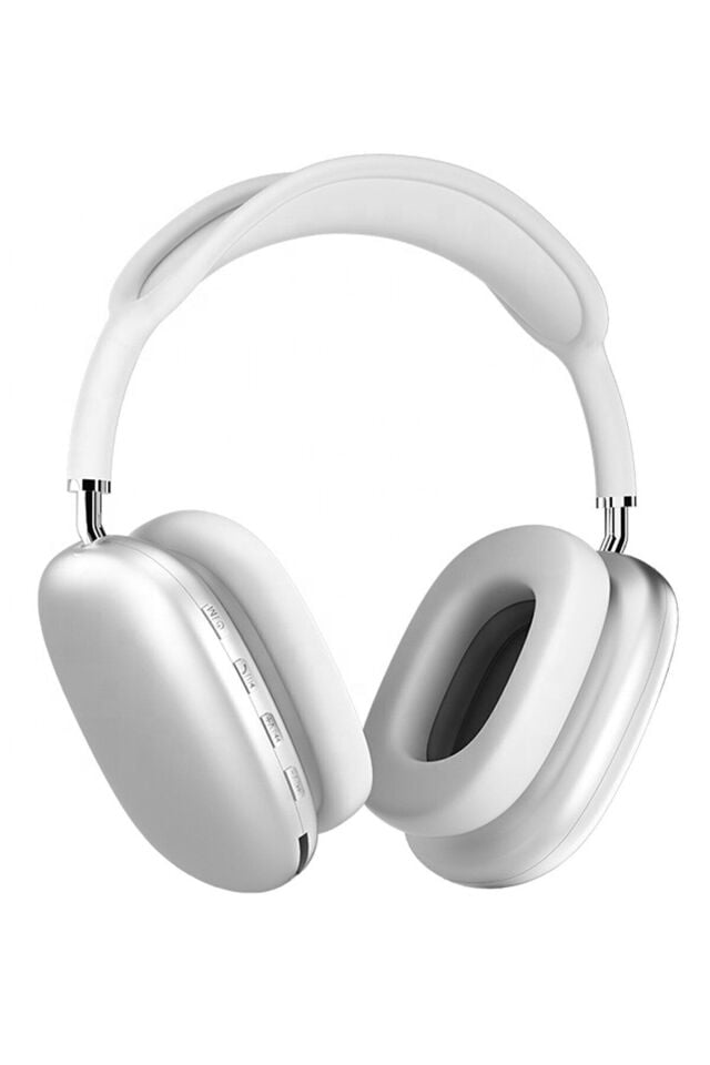 P9 Max Kablosuz 5.0 Mikrofonlu Bluetooth Kulak Üstü Kulaklık Beyaz