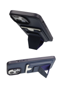 HDD iPhone 15 Pro Kılıf HD Deri Luxury Magnet Kartvizitli Kapak lacivert