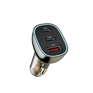 Wiwu PC700 Zhitou Serisi 80W PD QC 3.0 Ultra Hızlı Şarj Şeffaf Görünümlü Araç Şarj Başlığı