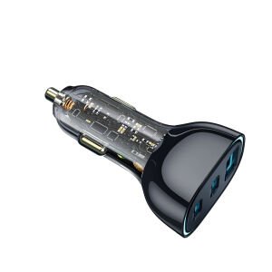 Wiwu PC700 Zhitou Serisi 80W PD QC 3.0 Ultra Hızlı Şarj Şeffaf Görünümlü Araç Şarj Başlığı