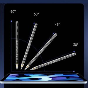 Wiwu Pencil W Pro Dijital Led Göstergeli Palm-Rejection Şeffaf Görünüm Tasarımlı Dokunmatik Çizim Kalemi
